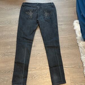 Black Studded Women's Jeans 7